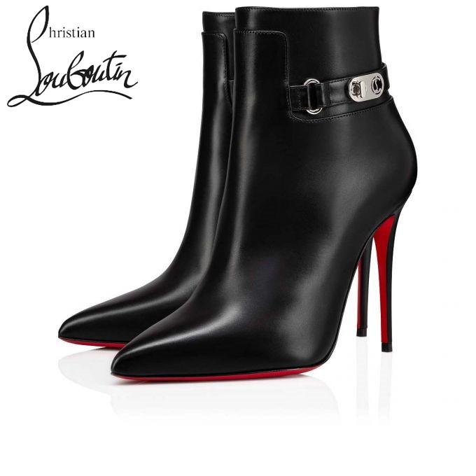 Replica Christian Louboutin Lock So Kate 100 mm Ankle Boots with BLACK leather, Louboutin reps